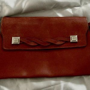 vintage leather clutch purse